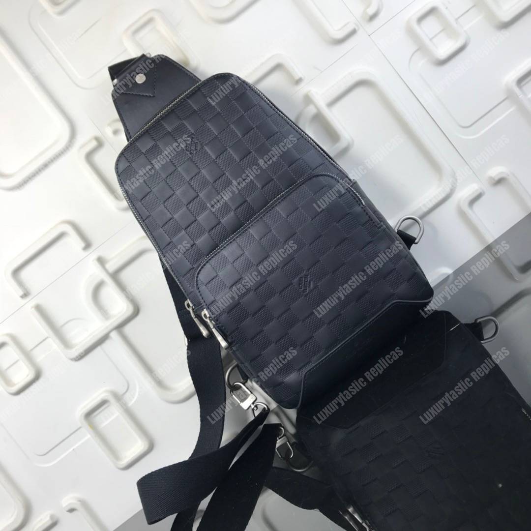 LV Avenue Sling Bag Damier Infini Leather Black