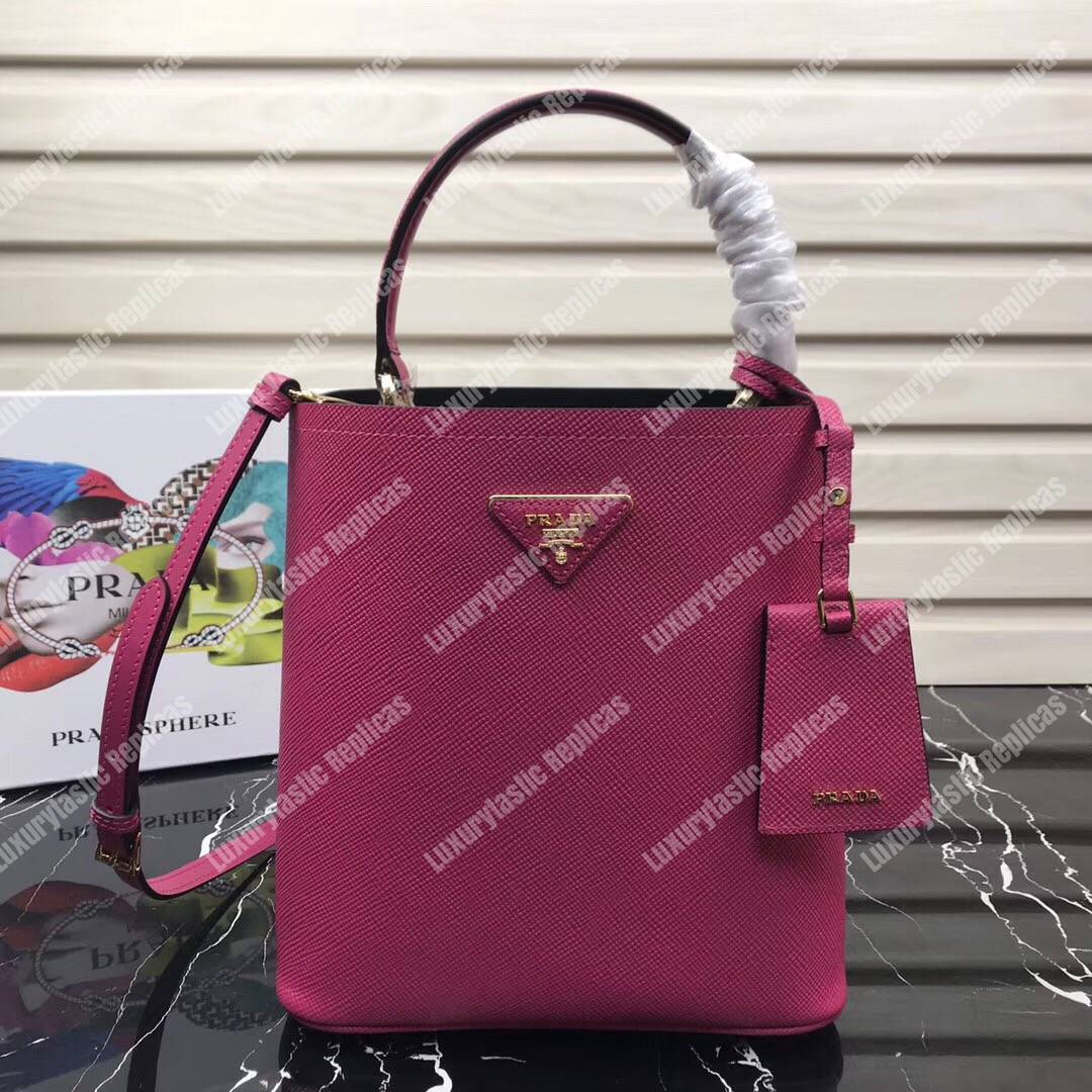 Pra*a panier medium bag dark pink