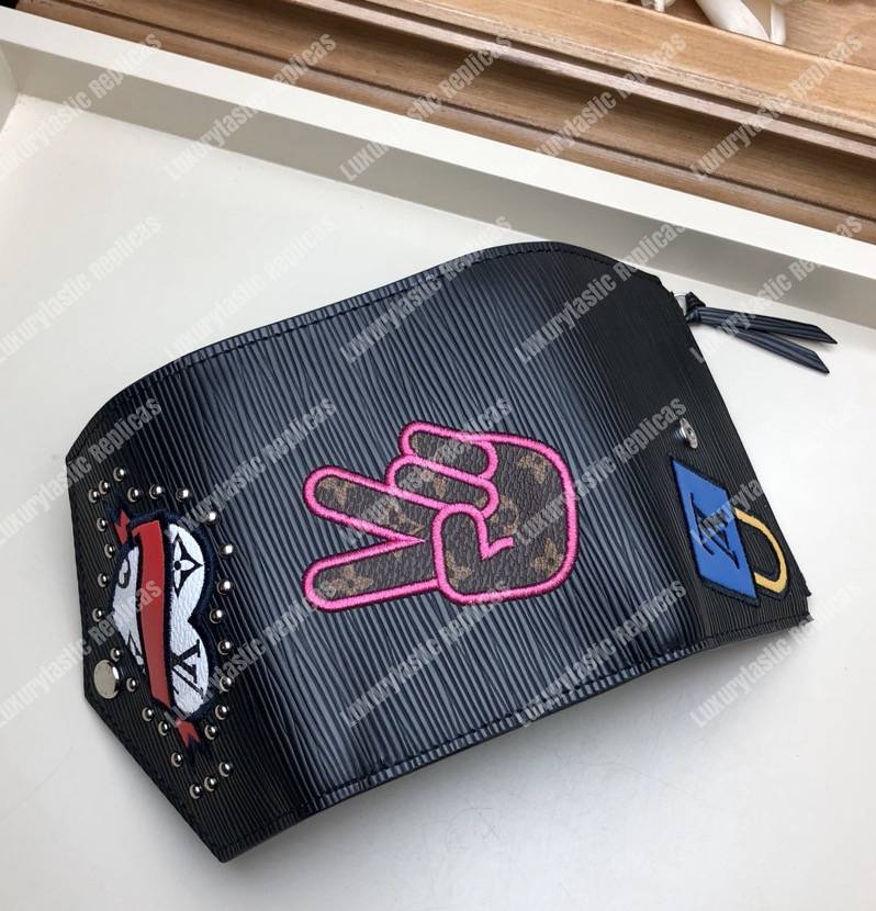 LV Special Edition Victorine Wallet Epi leather in Black