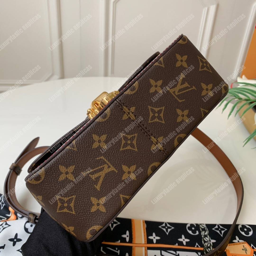 LV Cherrywood BB Smooth Patent Monogram Griotte