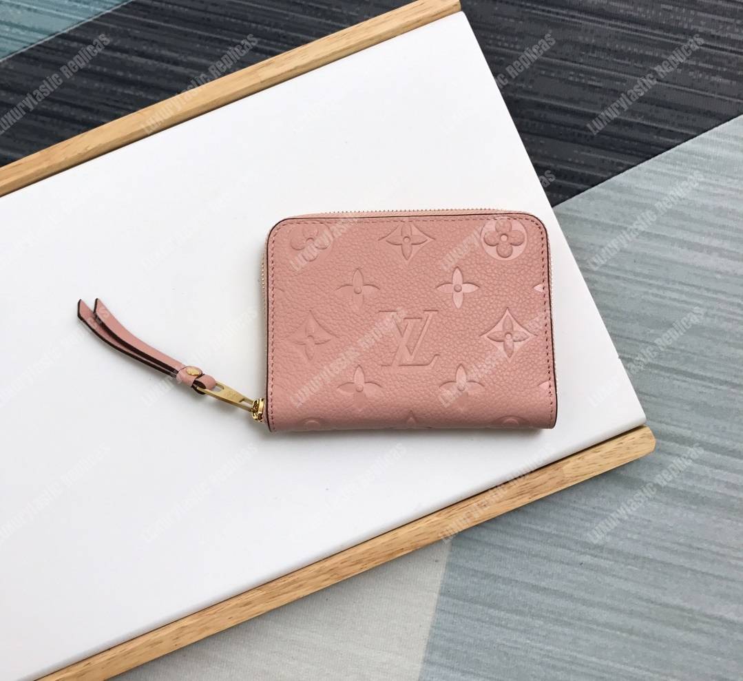 LV Zippy Coin Purse Monogram Empreinte Leather Rose Ballerine