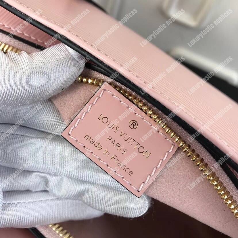 LV Soufflot Bag Black Epi Leather Pink