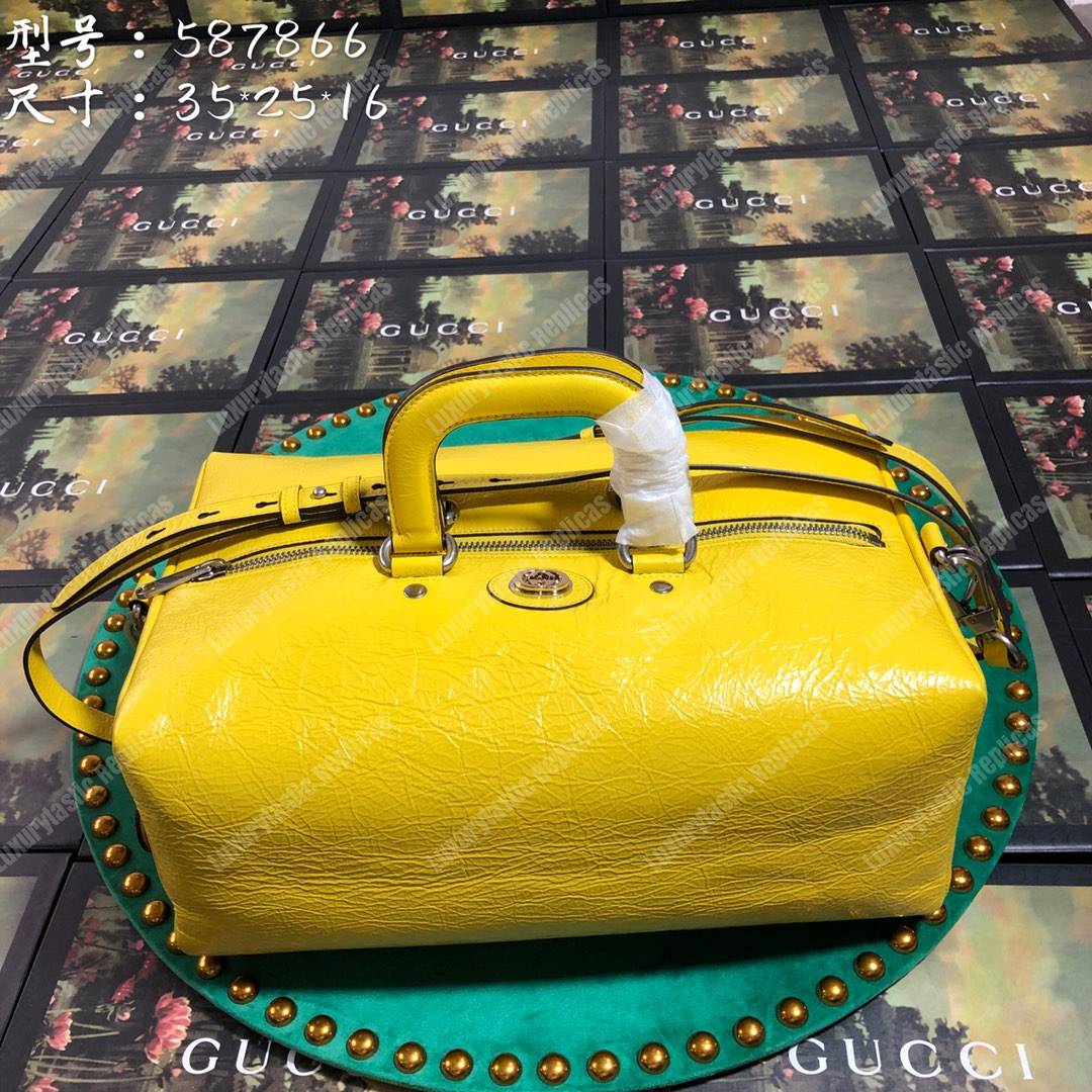 G*u*i soft leather backpack yellow