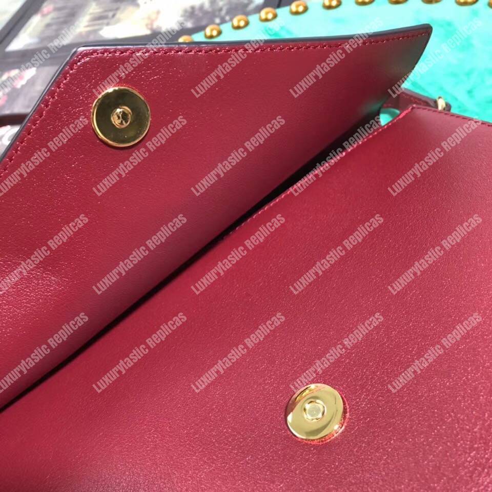 G*u*i medium leather shoulder bag red
