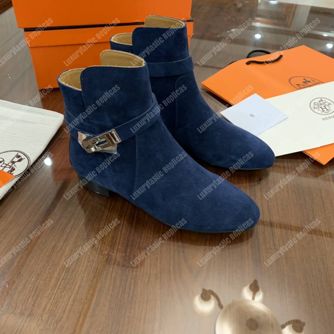 H**mes neo ankle boot blue