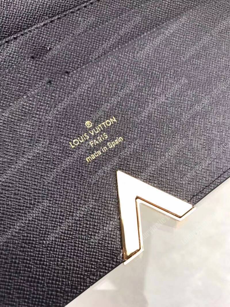 LV Monogram Canvas And Leather Kimono Wallet Black