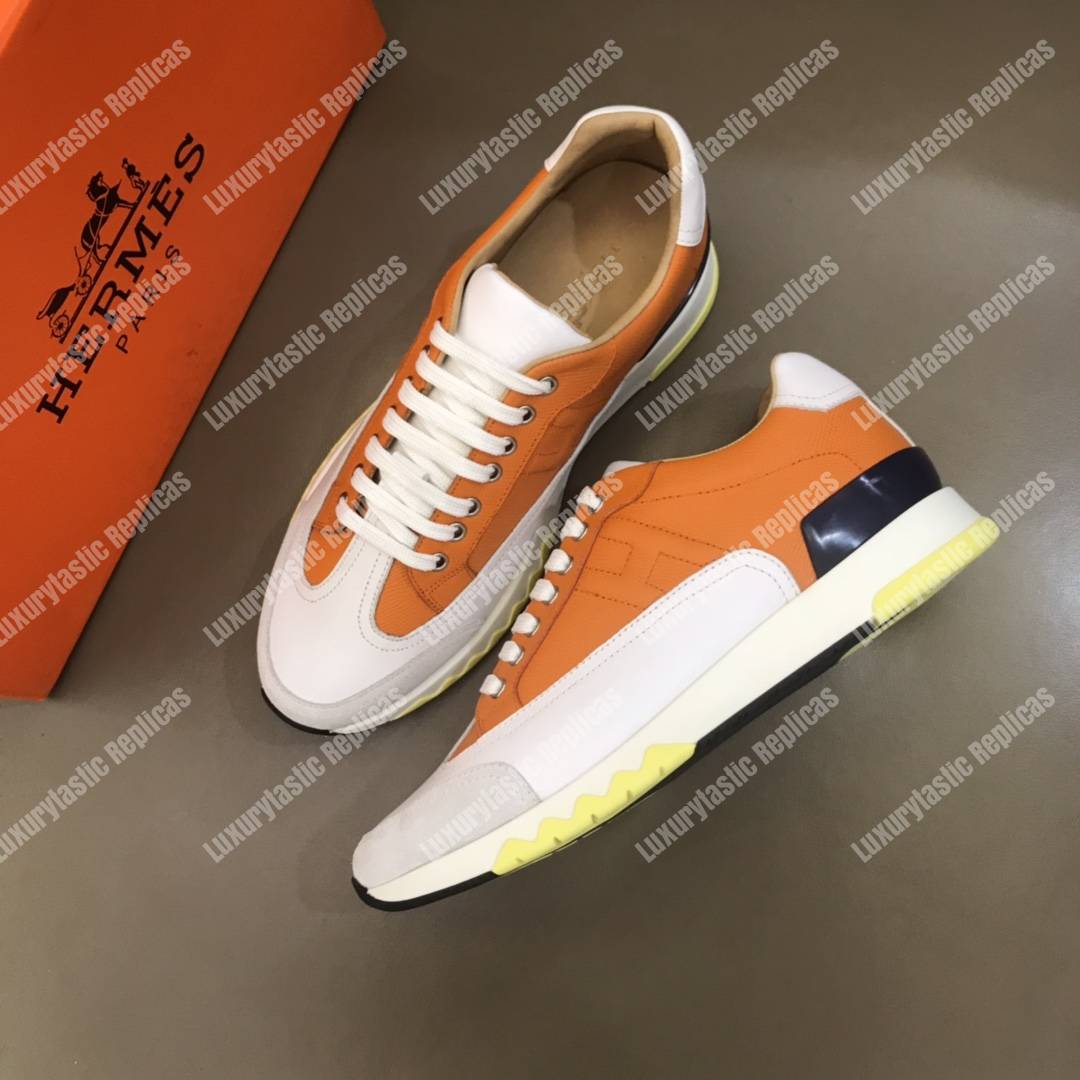 H**mes trail sneaker orange