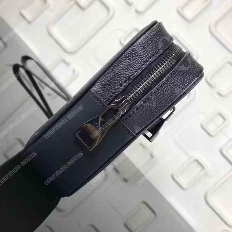 LV Kasai Clutch Monogram Eclipse