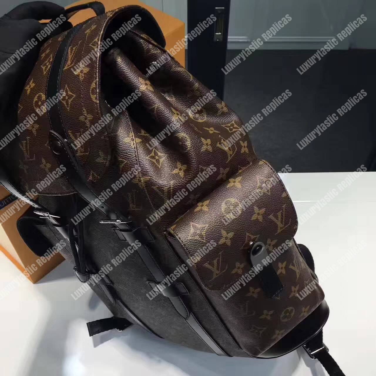LV Christopher PM Monogram Macassar Canvas