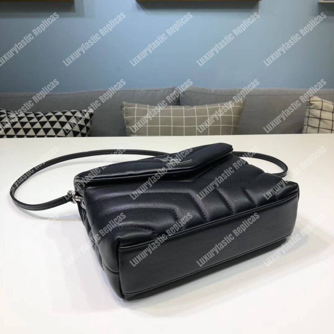 Saint Laurent Loulou Toy Bag In Matelassé “Y” Leather Black