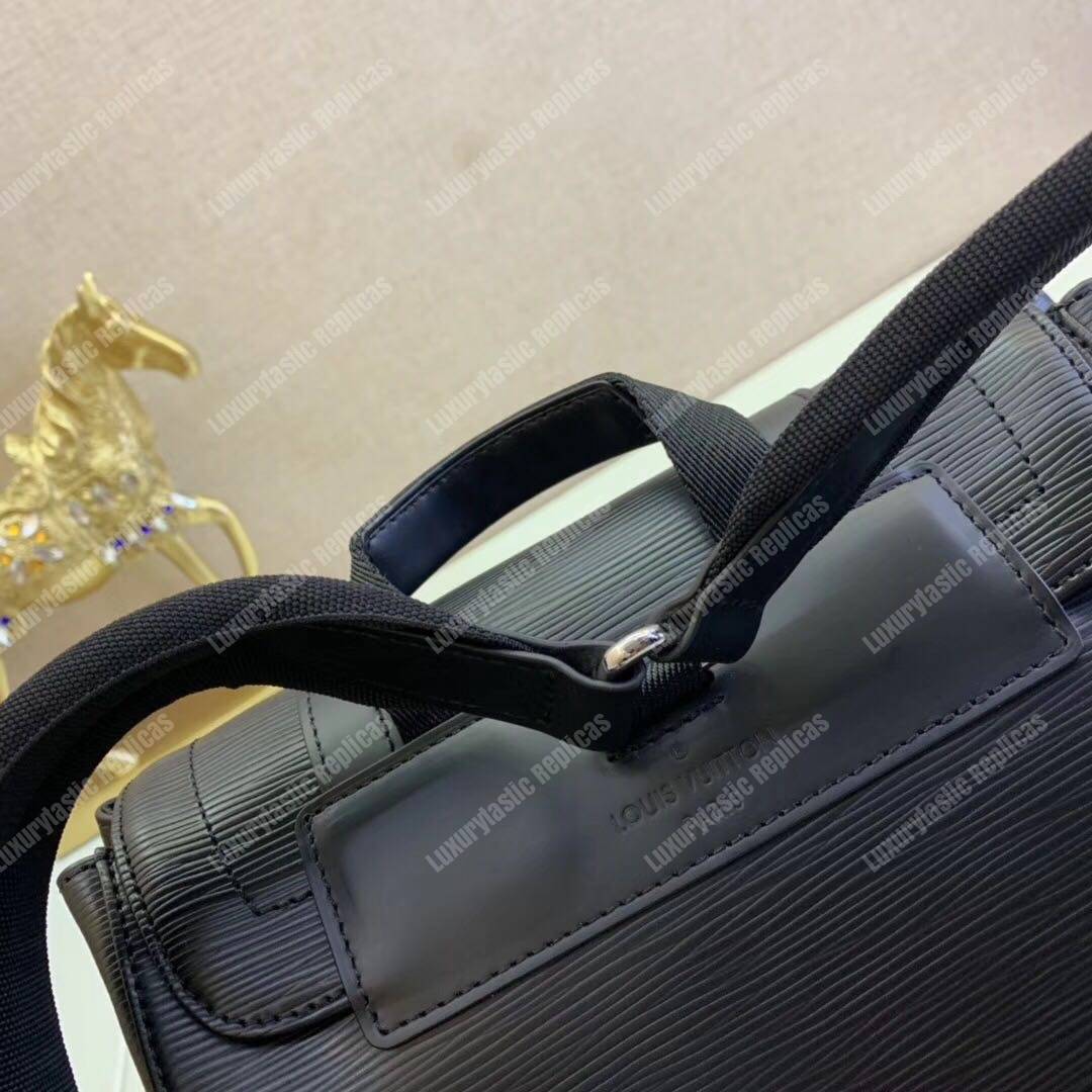 LV Christopher Backpack PM Epi Leather Acid Green Initials
