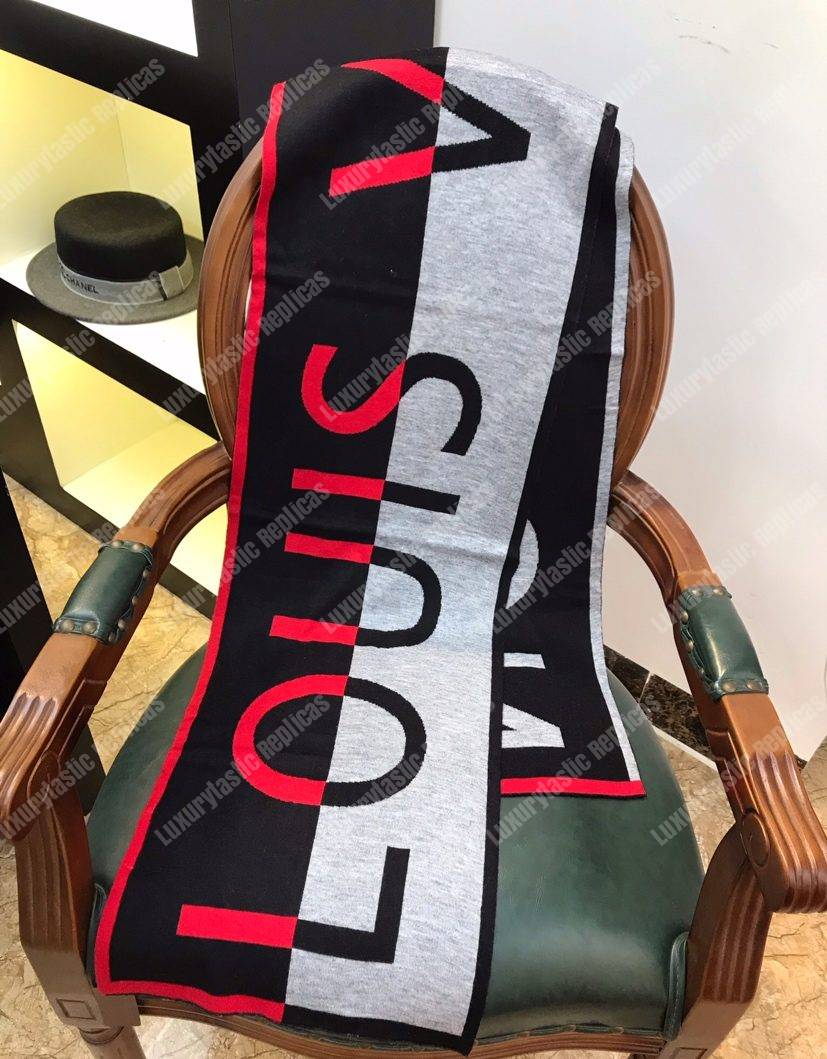 LV Horizon Scarf Rouge Bleu