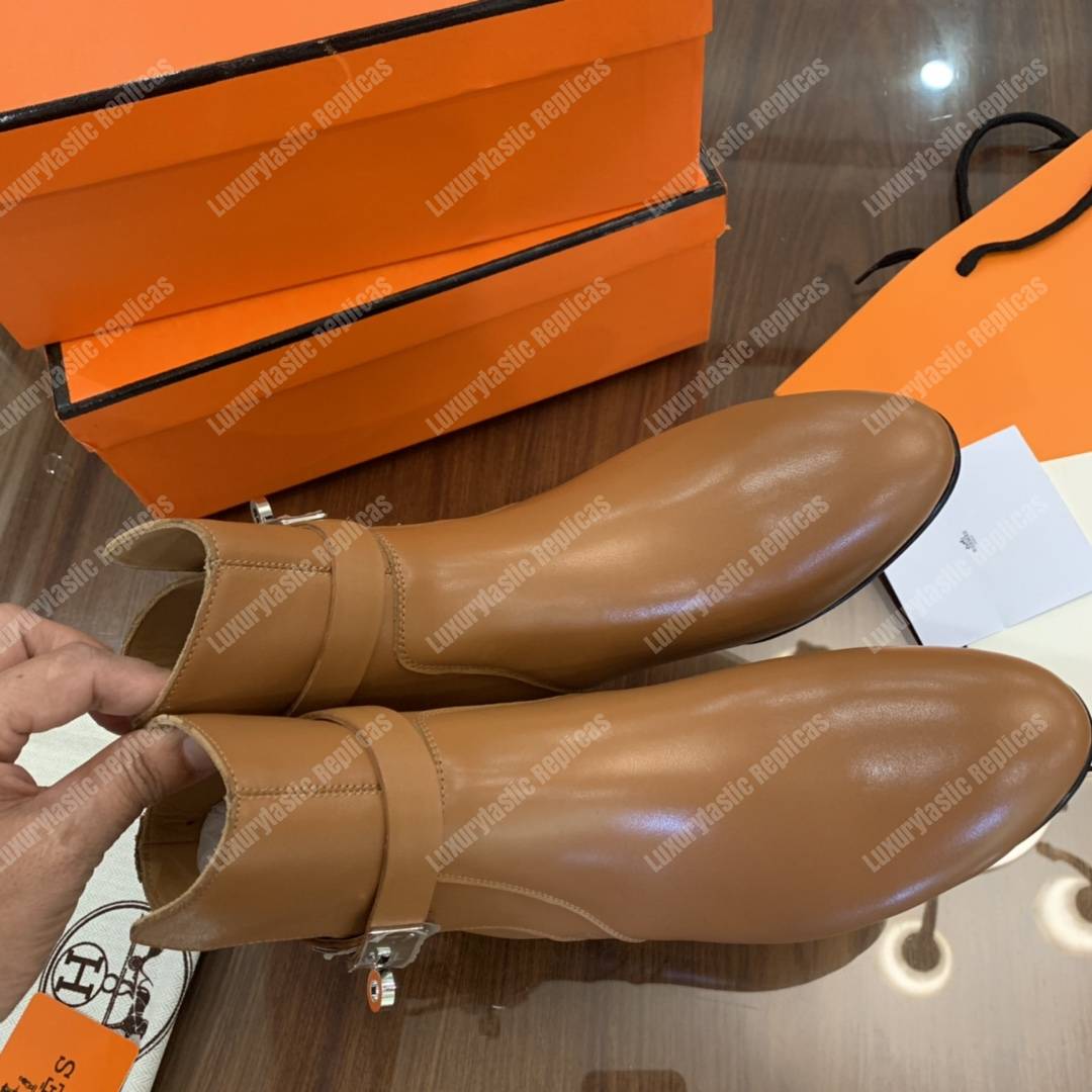 H**mes neo ankle boot brown