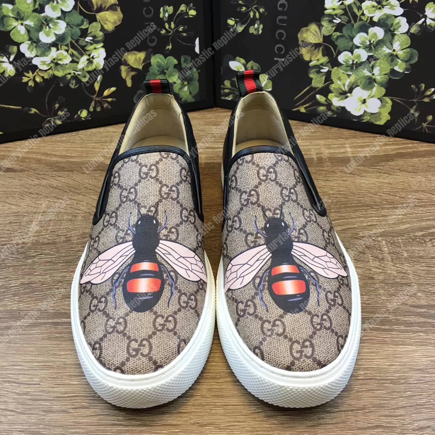 G*u*i gg sup*e bee slip-on sneaker