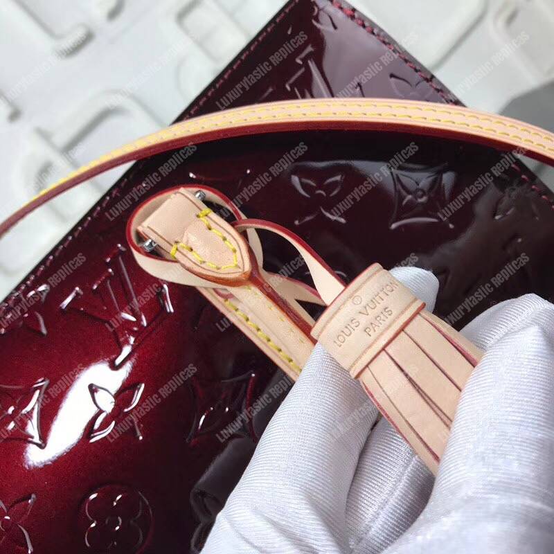 LV Monogram Vernis Neo Triangle Bag Amarante