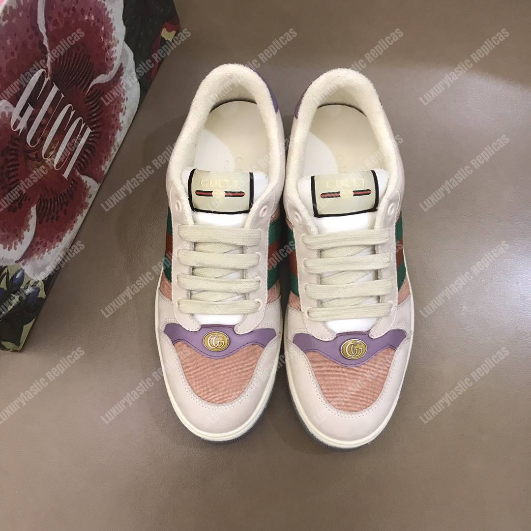 G*u*i women’s screener leather sneaker lilac