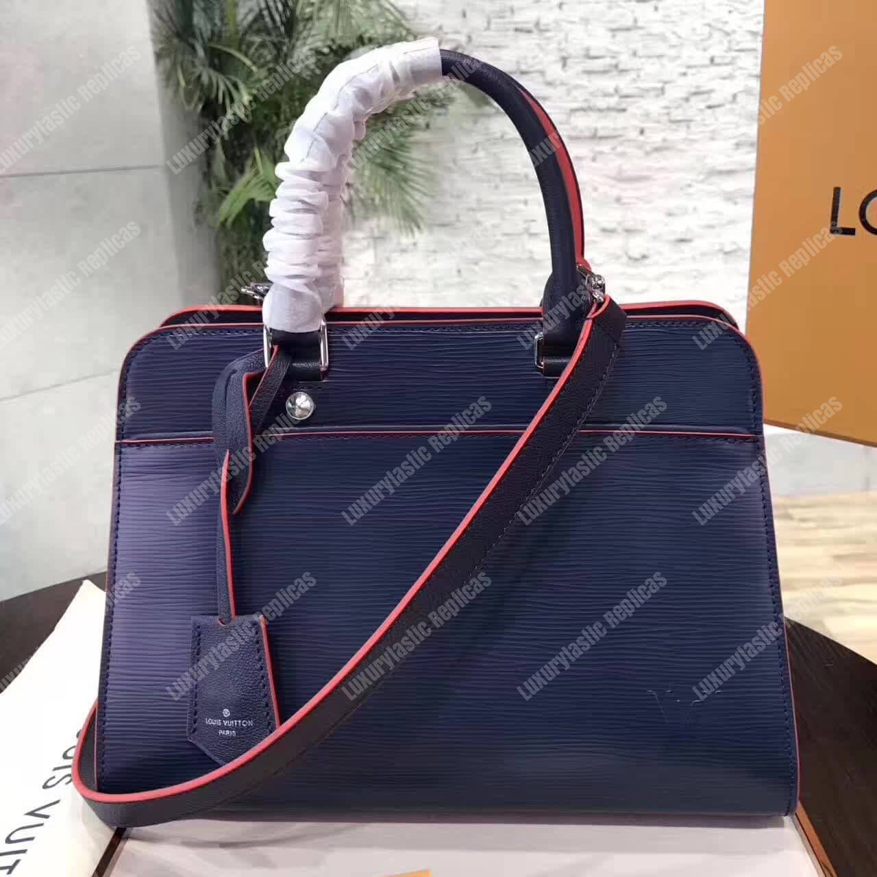 LV Epi Vaneau MM Bag Epi Leather Indigo