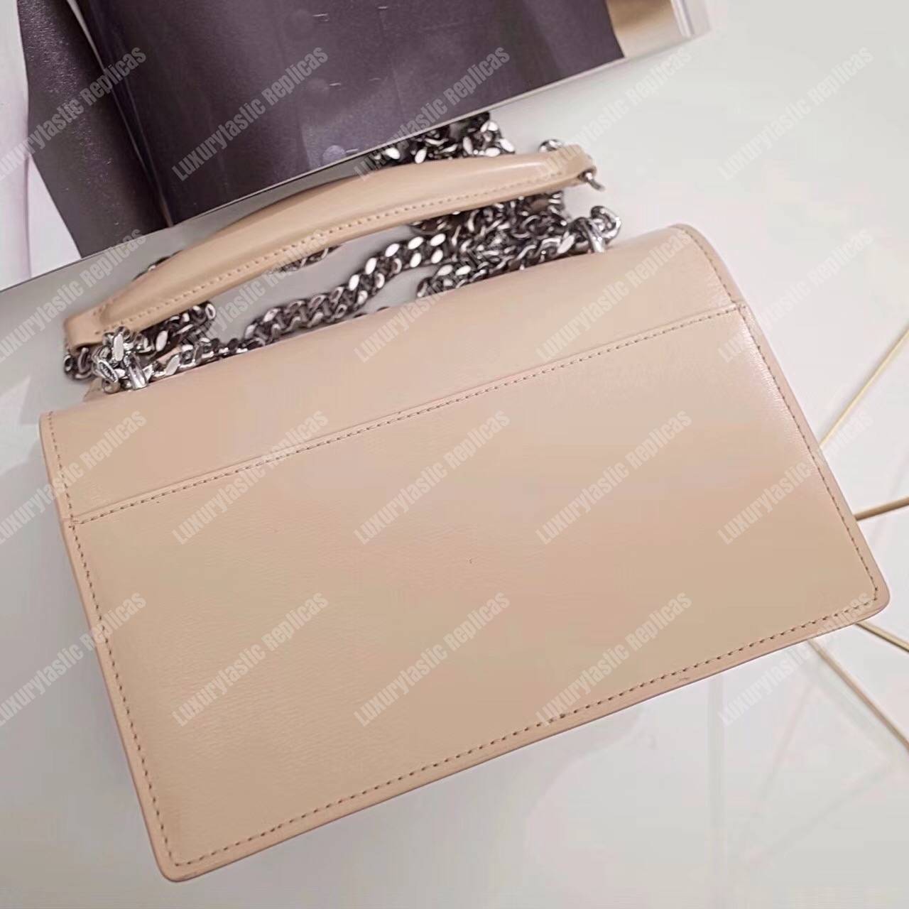 Saint Laurent Small Sunset Bag Powder Grained