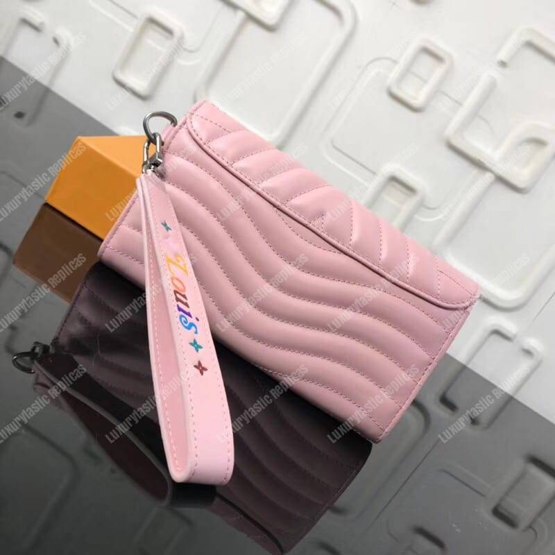 LV New Wave Long Wallet Smoothie Pink