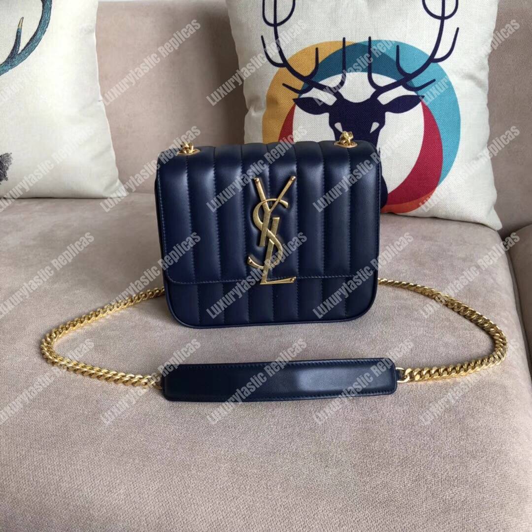Saint Laurent Vicky Medium Navy