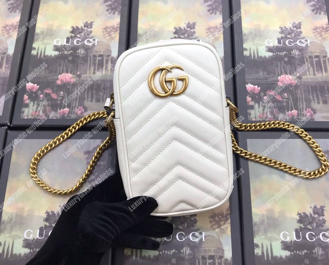 G*u*i gg marmont mini bag white
