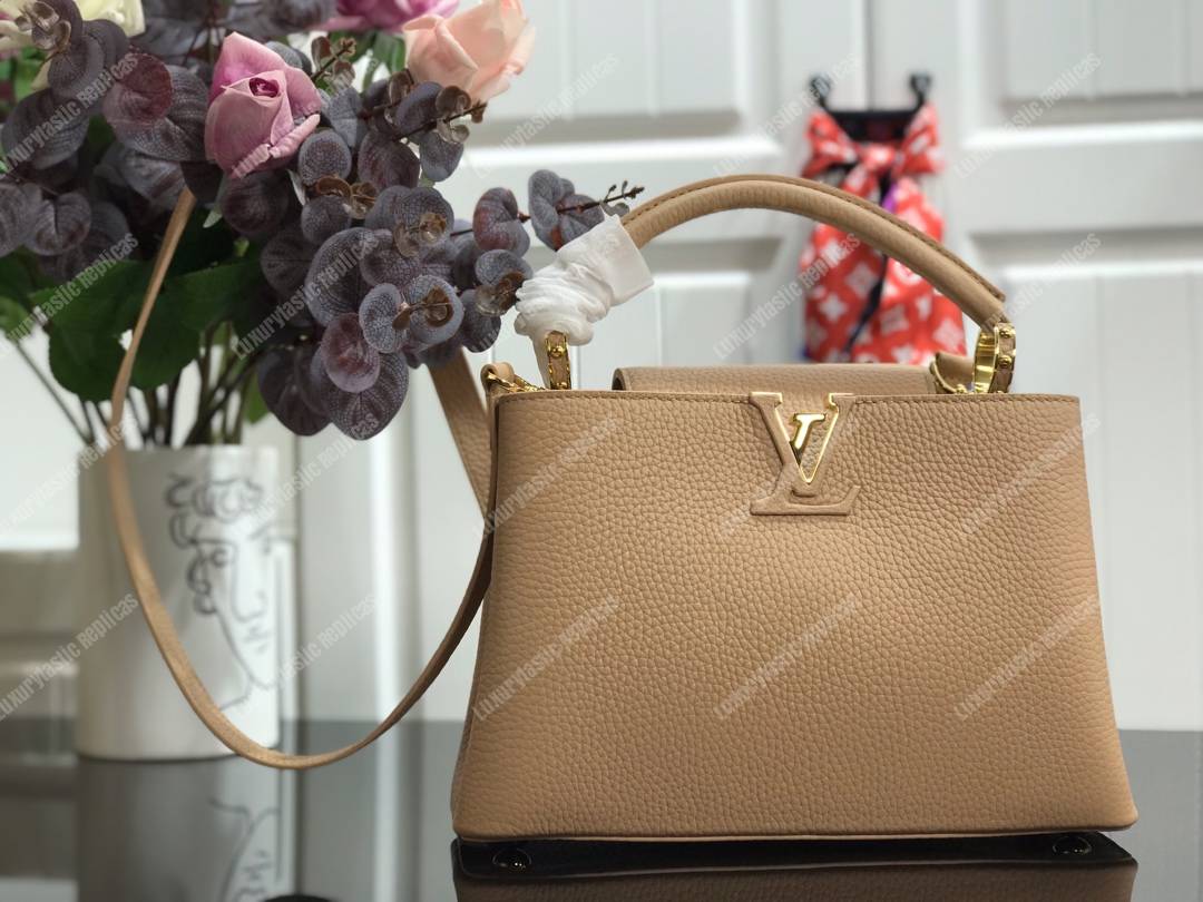 LV Capucines BB Taurillon Leather Beige