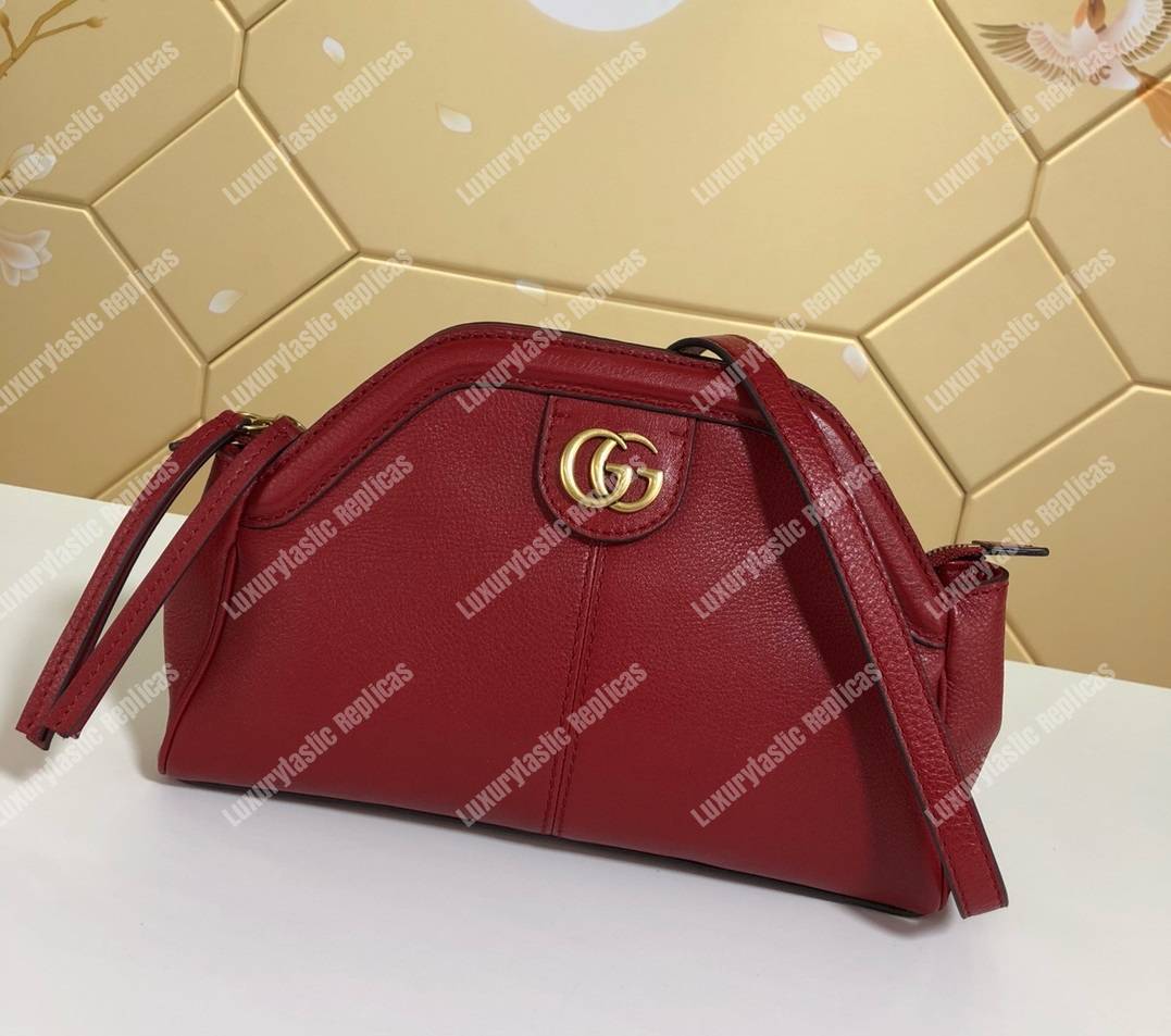 G*u*i re(belle) small shoulder bag leather red