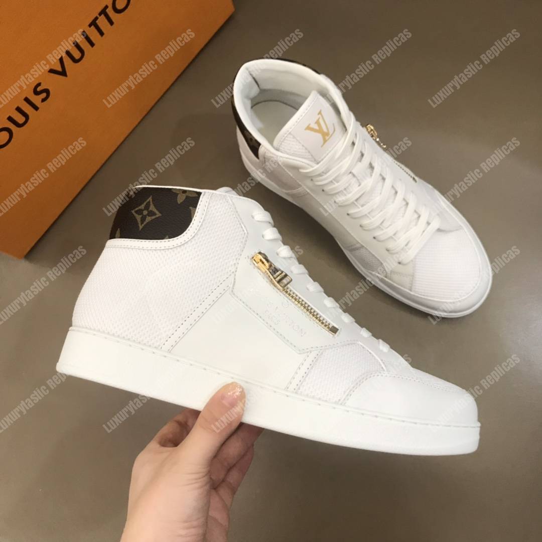 LV Rivoli Trainer Boots White