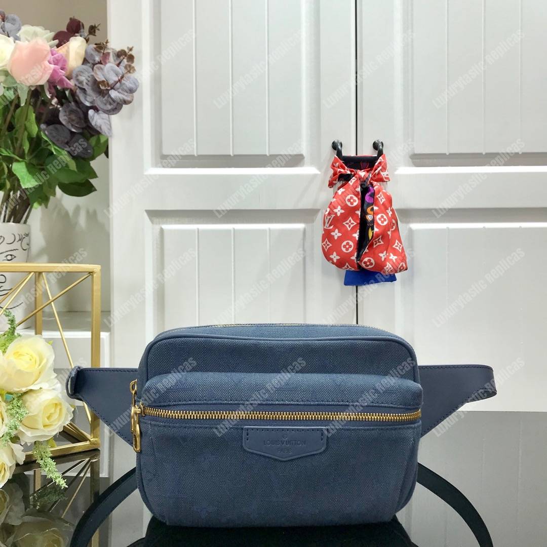 LV Outdoor Bumbag Denim Fabric Monogram Navy