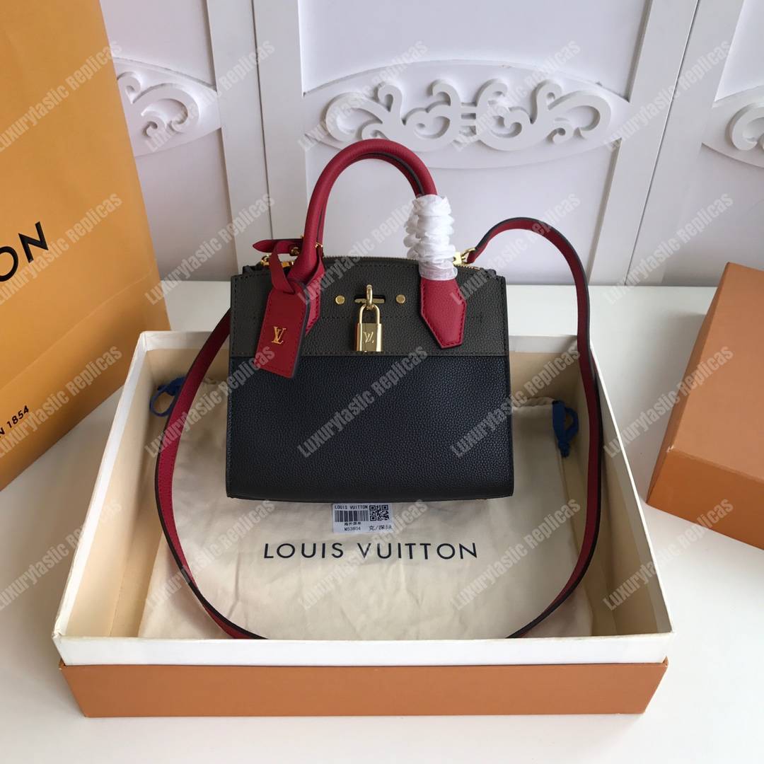 LV City Steamer Mini Autres Cuirs Black Khaki Green Scarlet Red