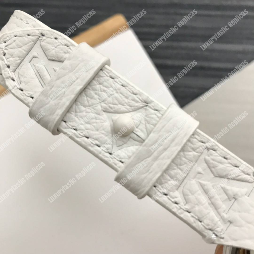 LV Harness Dragonne Bag Charm and Key Holder Taurillon leather White