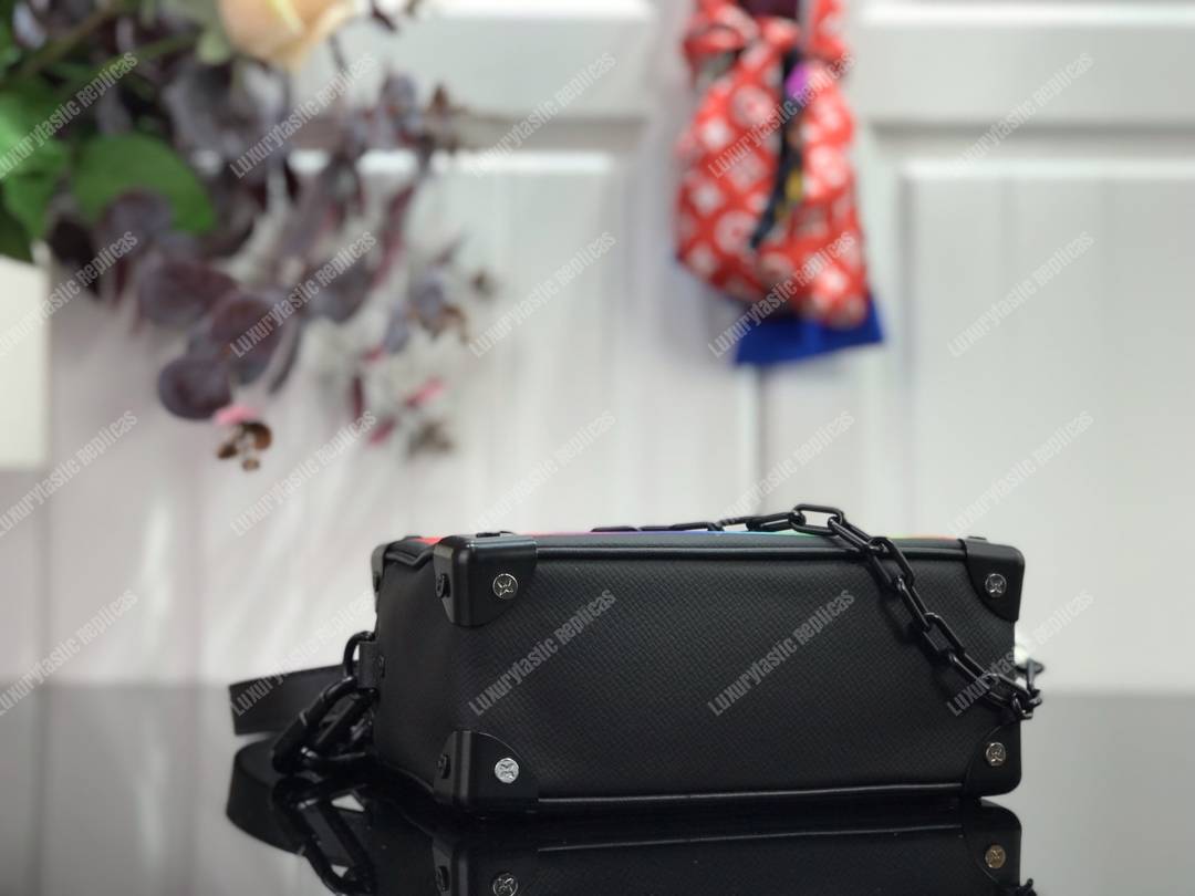 LV Abloh Mini Soft Trunk Taiga Leather