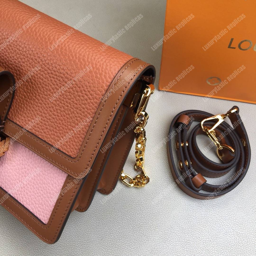 LV Mini Dauphine Taurillon Leather Bruni / Strawberry Milk