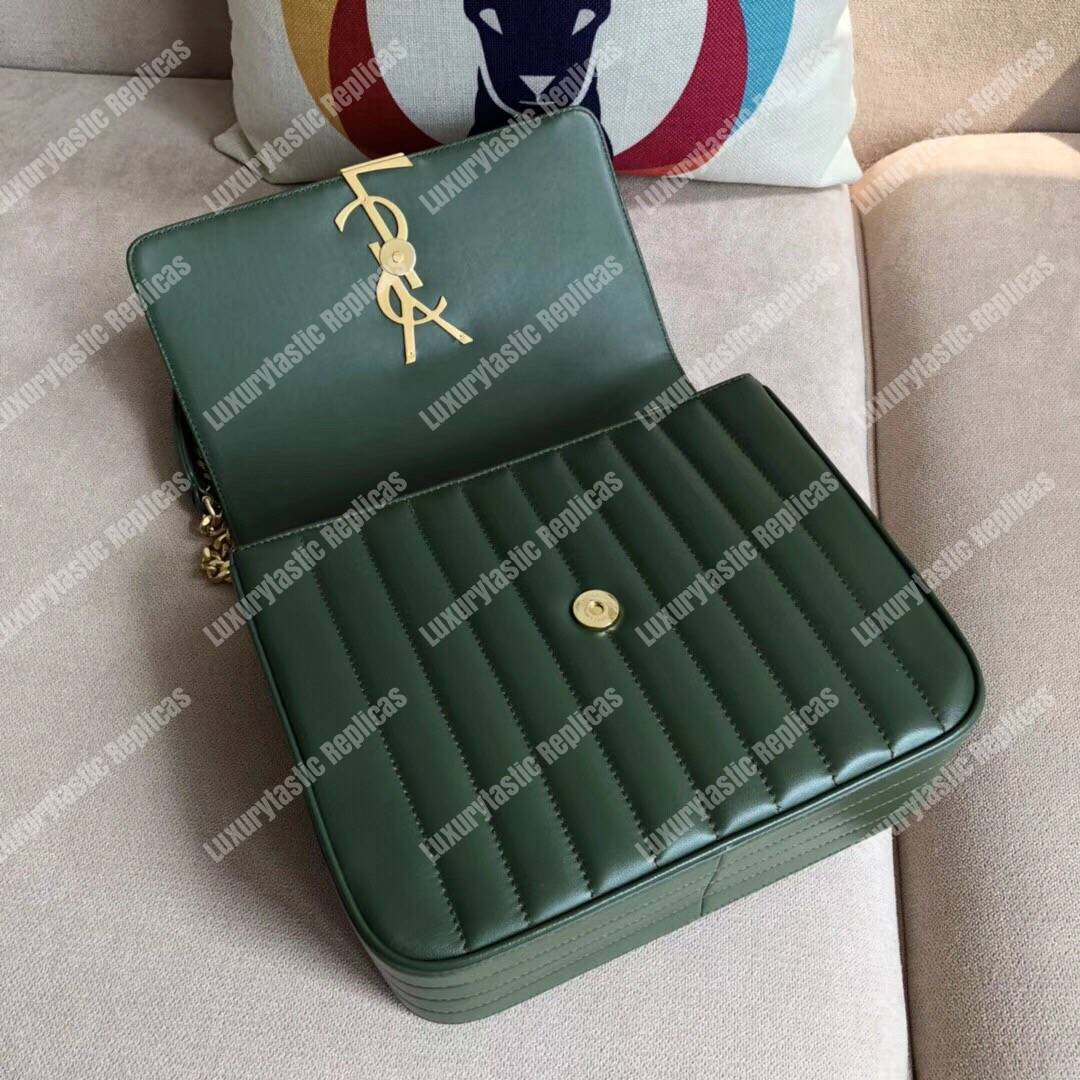 Saint Laurent Vicky Large Dark Green