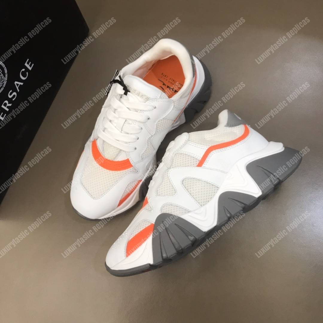 Versace Squalo Sneakers White/Orange