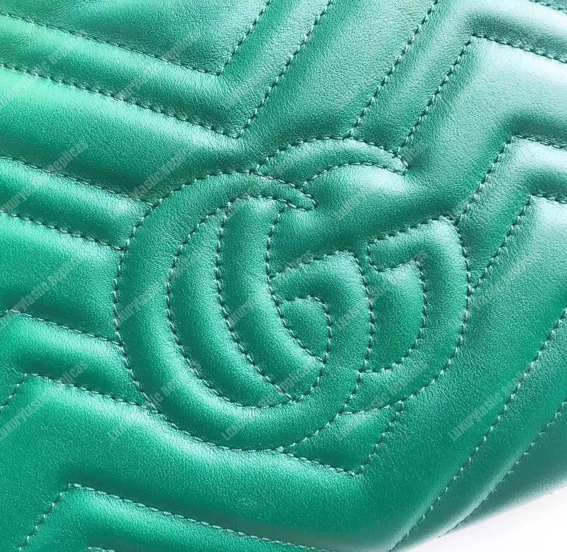 G*u*i gg marmont matelasse mini bag emerald green