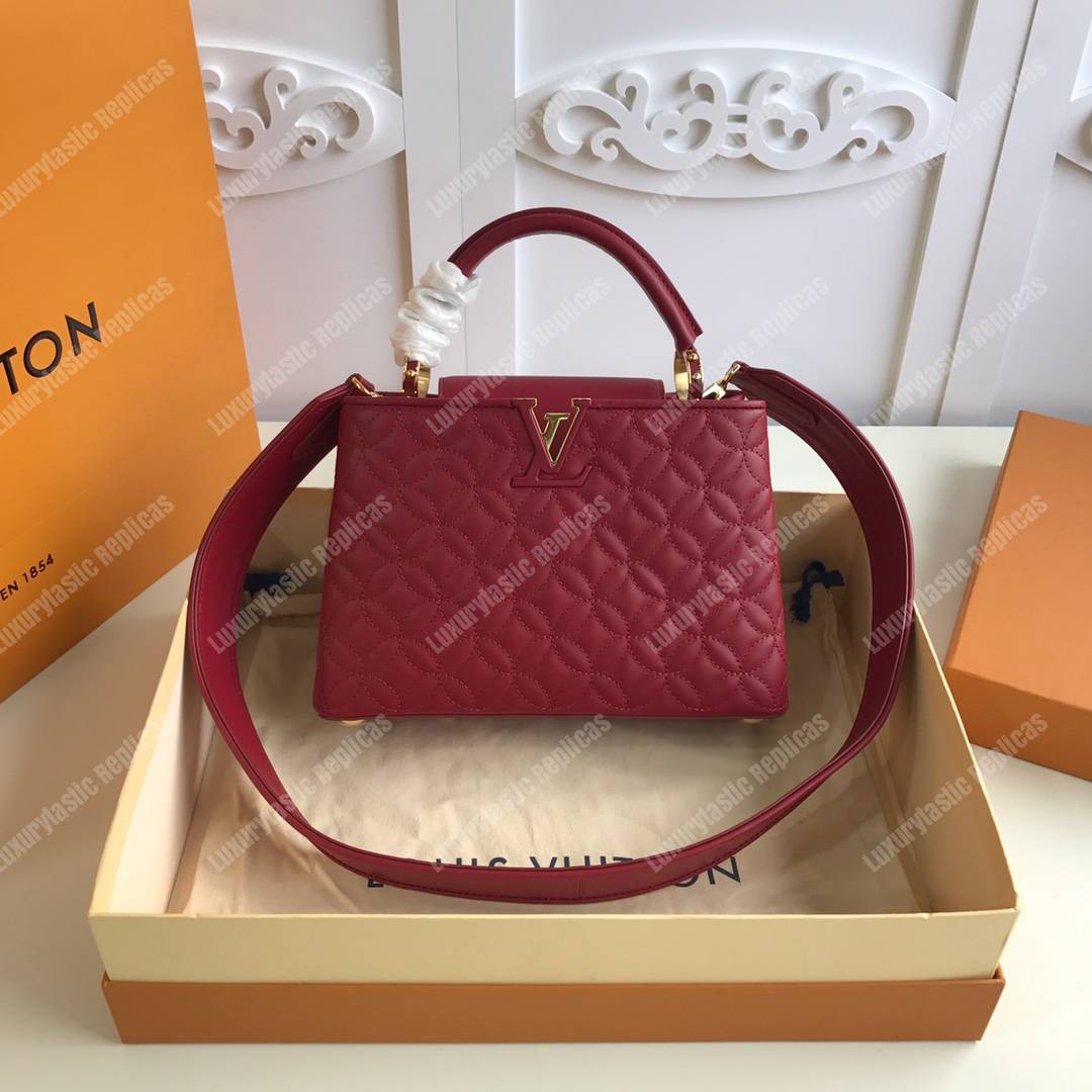 LV Capucines BB Rough Carmin