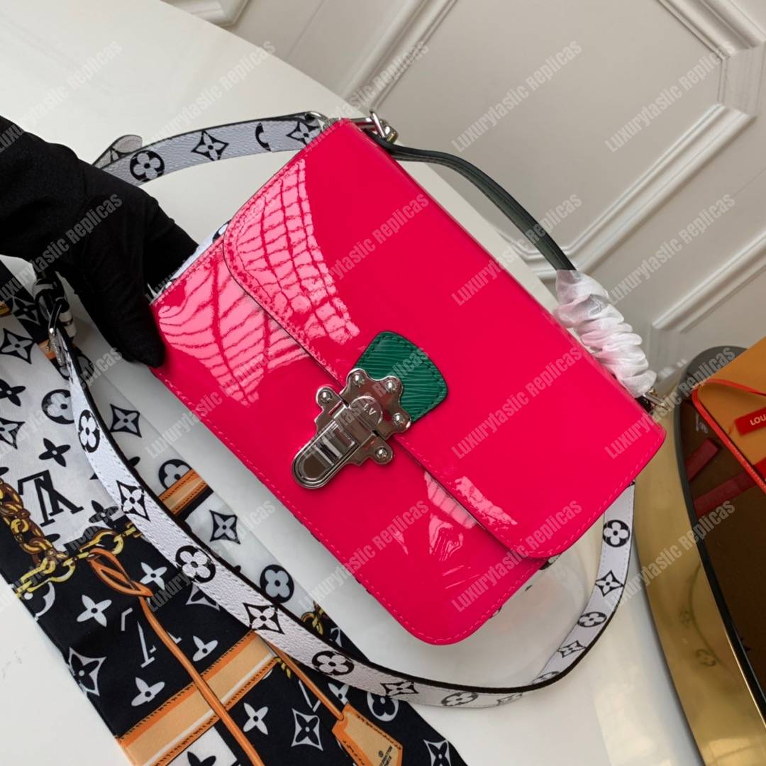 LV Cherrywood BB Smooth Patent Monogram Fuschia