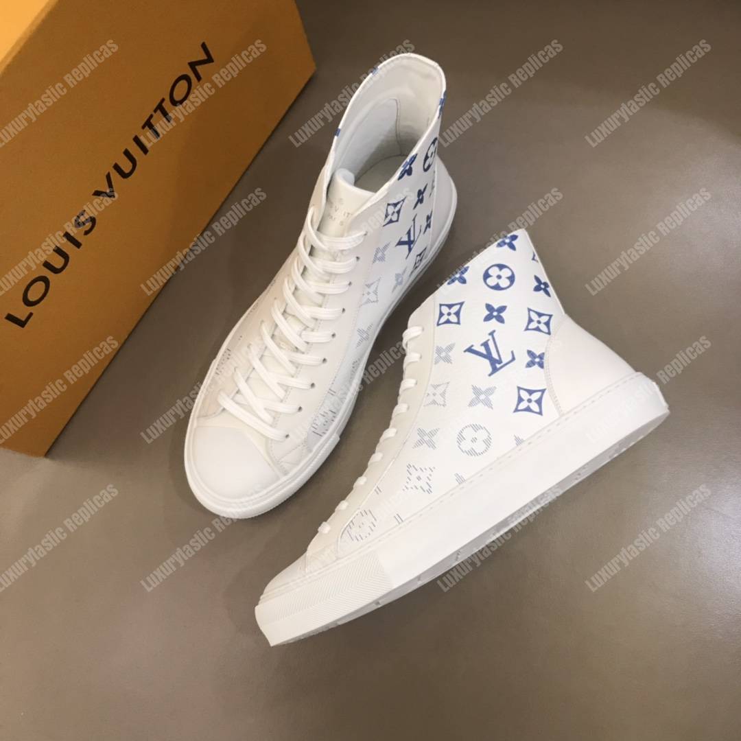 LV Tattoo Trainer Boots Blue Print