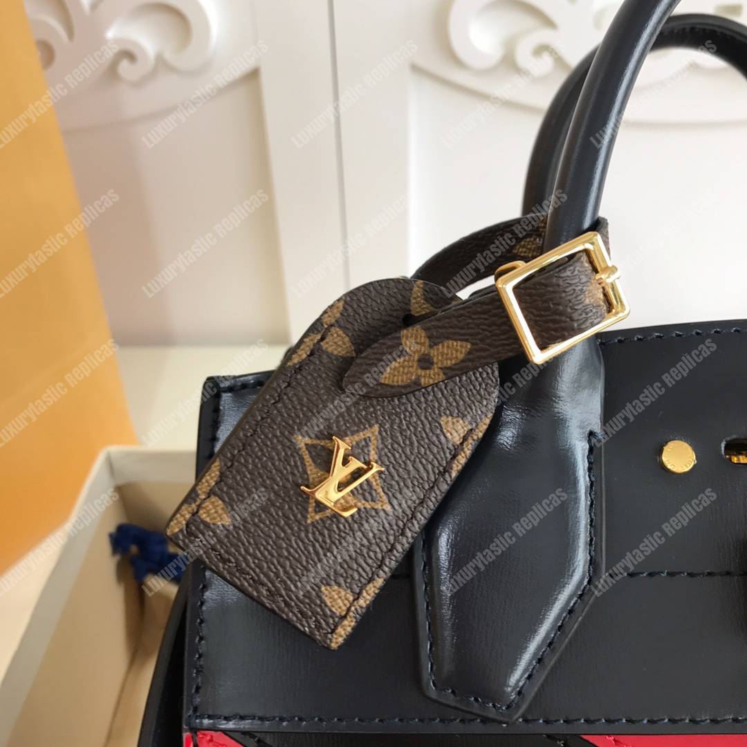 LV City Steamer PM Navy Blue / Red / Black