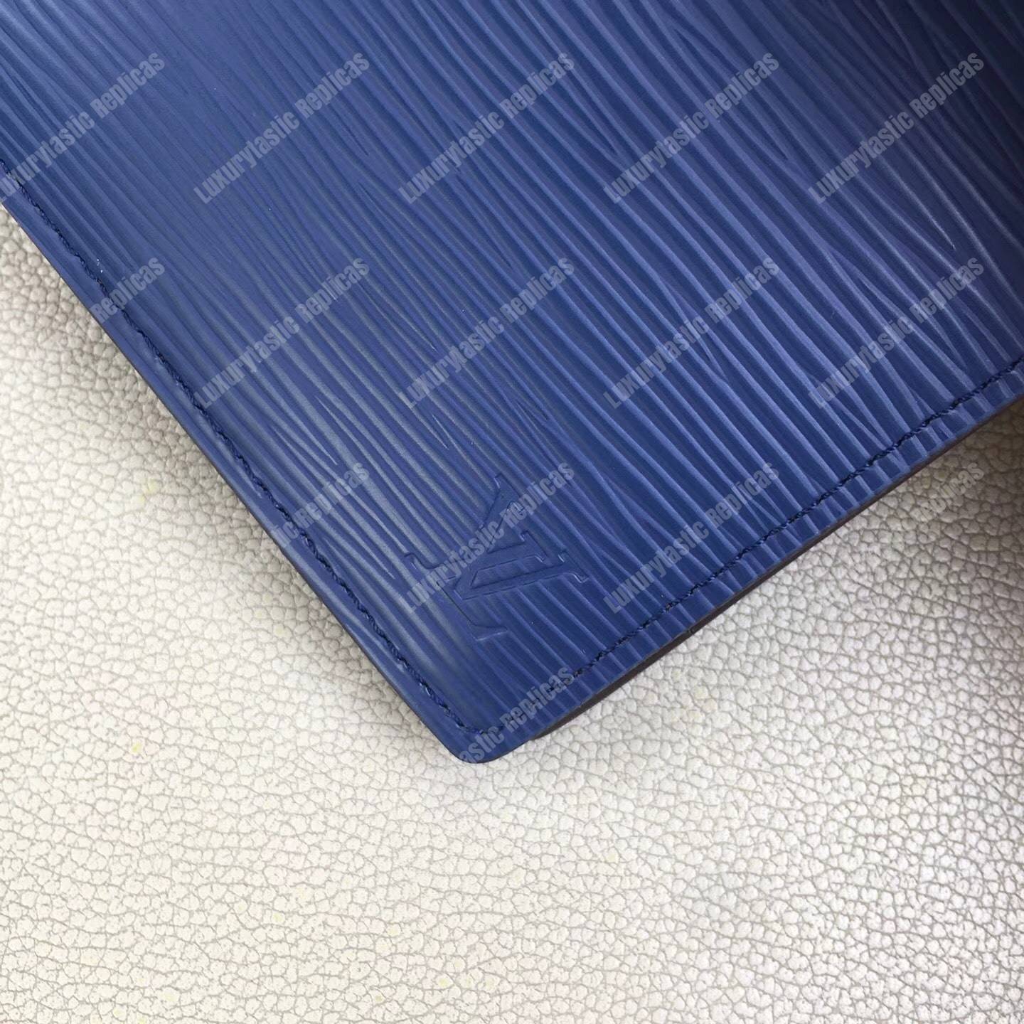 LV Patchwork Multiple Wallet Epi Leather Blue