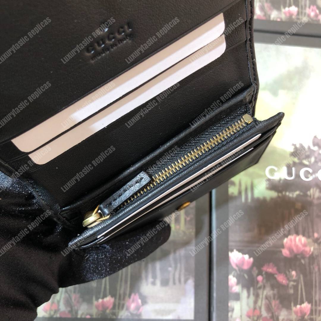 G*u*i gg marmont card case wallet black