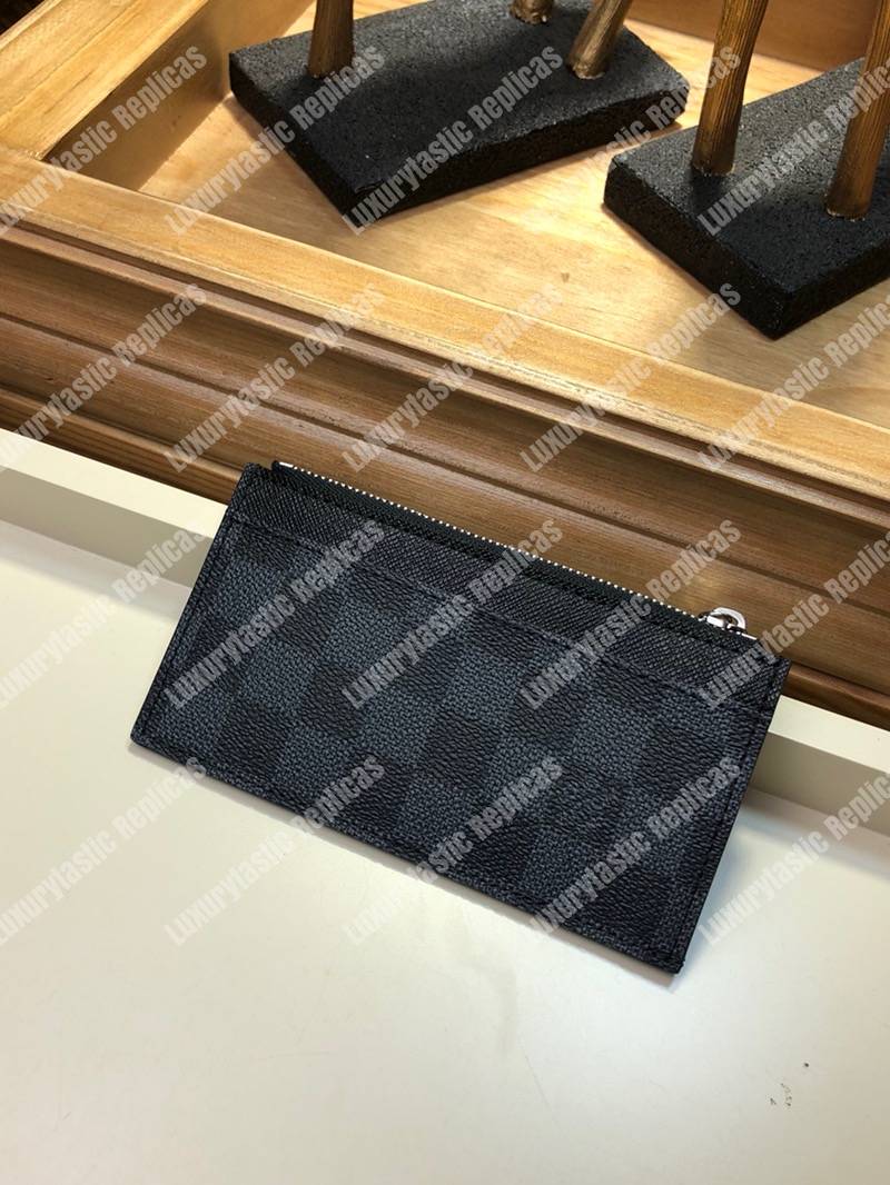 LV Coin Card Holder Damier Graphite Canvas