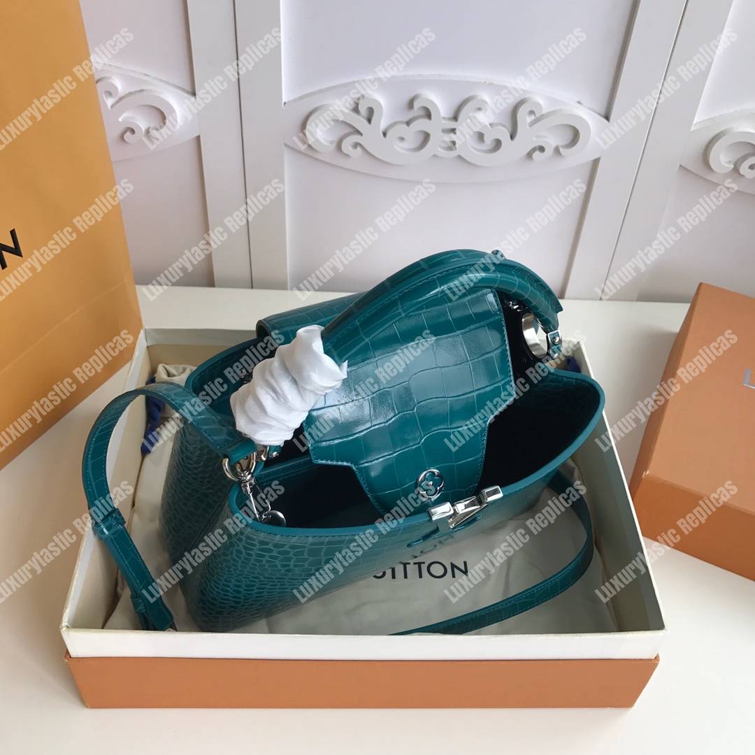 LV Capucines BB Crocodilien Mat Cactus