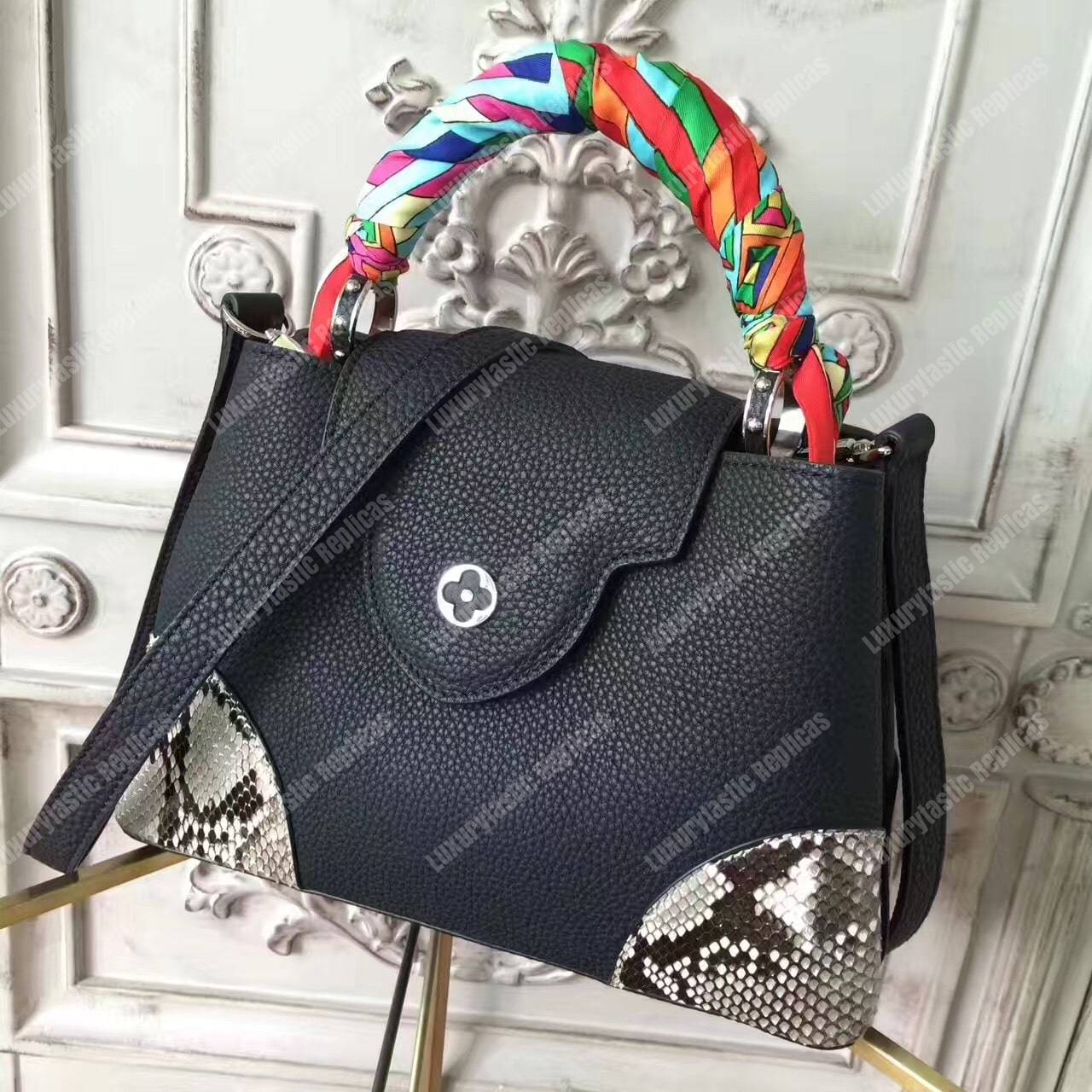 LV Capucines PM Python