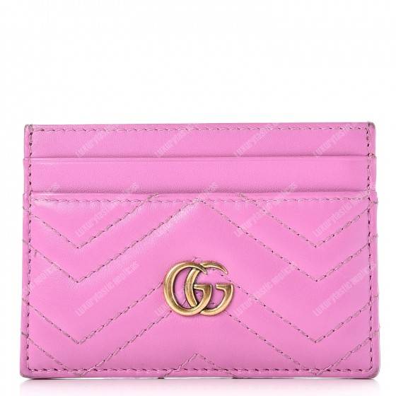 G*u*i gg marmont card case candy pink