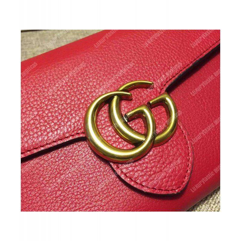 G*u*i gg marmont leather mini chain bag red