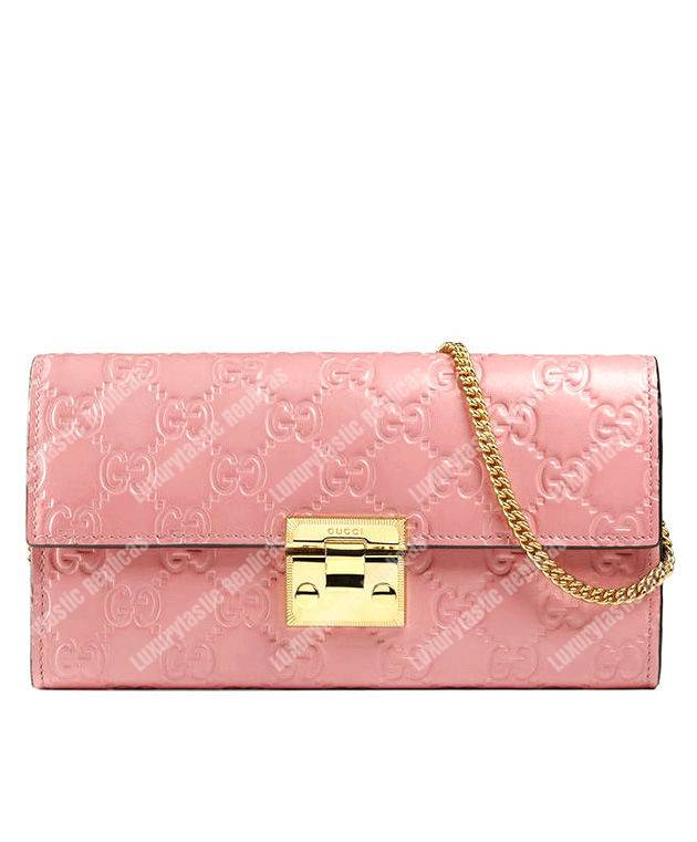 G*u*i gg padlock continental wallet black