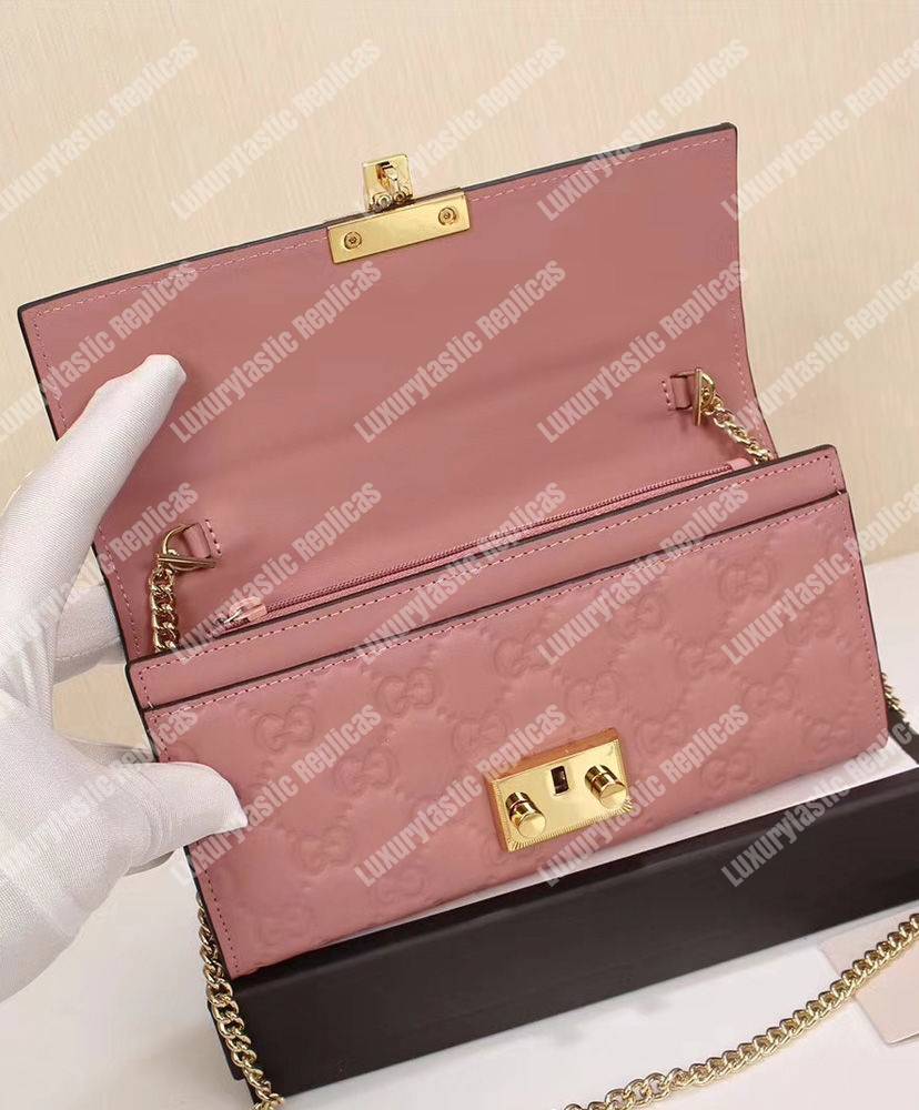G*u*i gg padlock continental wallet black