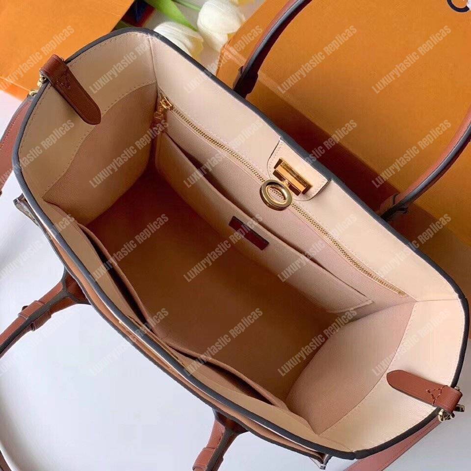 LV On My Side Calf Monogram Nappa Canvas Galet